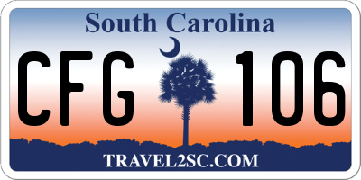 SC license plate CFG106
