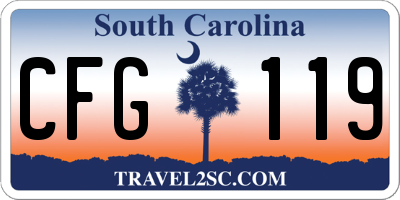 SC license plate CFG119