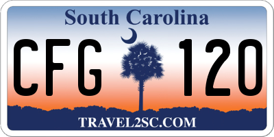 SC license plate CFG120
