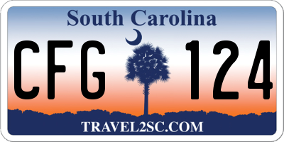 SC license plate CFG124