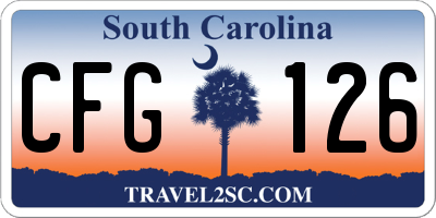 SC license plate CFG126