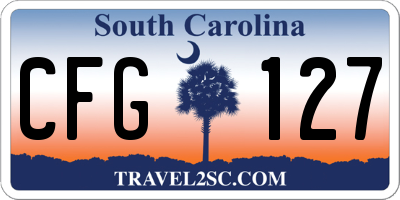 SC license plate CFG127