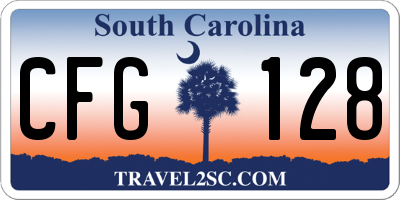 SC license plate CFG128