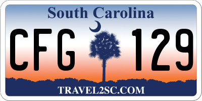 SC license plate CFG129