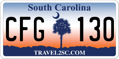 SC license plate CFG130