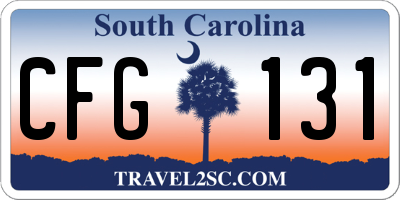 SC license plate CFG131