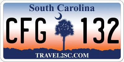 SC license plate CFG132