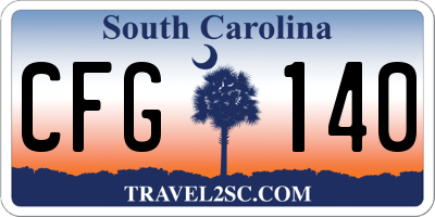 SC license plate CFG140