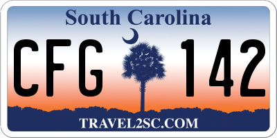 SC license plate CFG142
