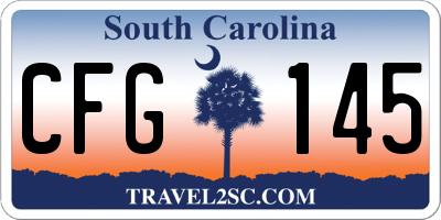SC license plate CFG145