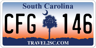 SC license plate CFG146