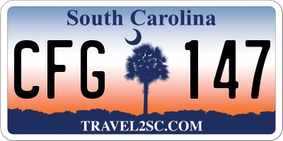 SC license plate CFG147