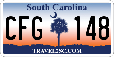 SC license plate CFG148