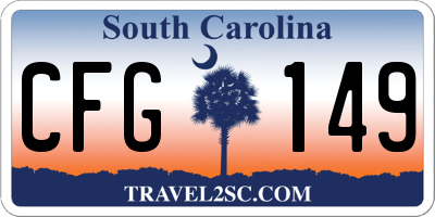 SC license plate CFG149