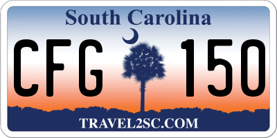 SC license plate CFG150