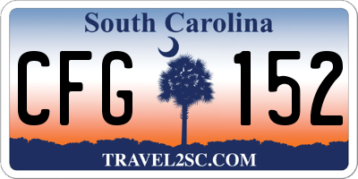 SC license plate CFG152