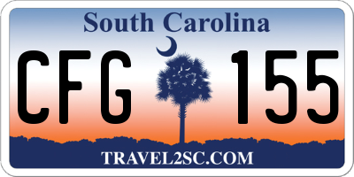 SC license plate CFG155