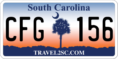 SC license plate CFG156