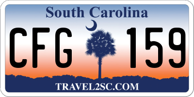 SC license plate CFG159