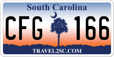 SC license plate CFG166