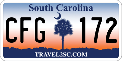 SC license plate CFG172