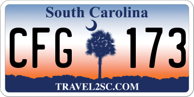 SC license plate CFG173