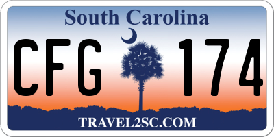 SC license plate CFG174