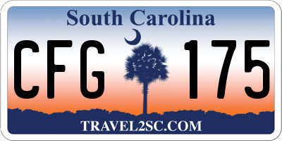 SC license plate CFG175