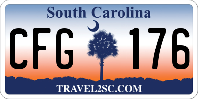 SC license plate CFG176
