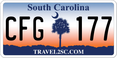 SC license plate CFG177
