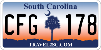 SC license plate CFG178