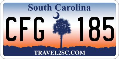SC license plate CFG185