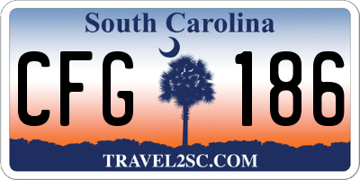 SC license plate CFG186