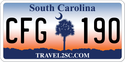 SC license plate CFG190
