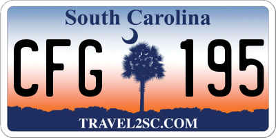 SC license plate CFG195