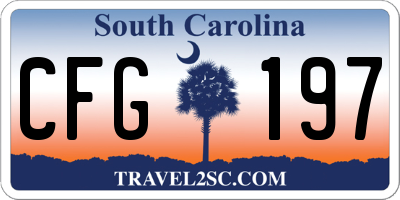 SC license plate CFG197
