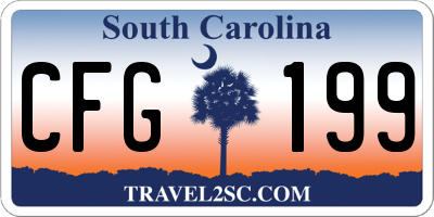 SC license plate CFG199