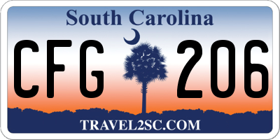SC license plate CFG206