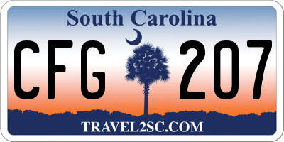 SC license plate CFG207