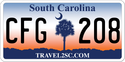 SC license plate CFG208