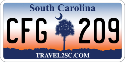 SC license plate CFG209