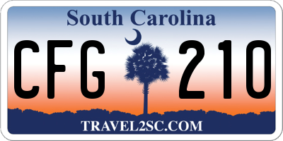 SC license plate CFG210