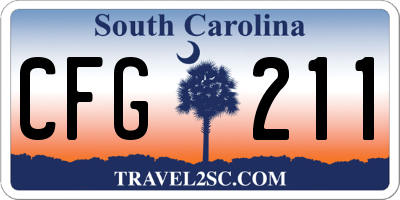 SC license plate CFG211