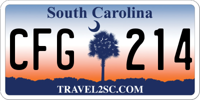 SC license plate CFG214