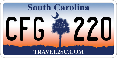 SC license plate CFG220