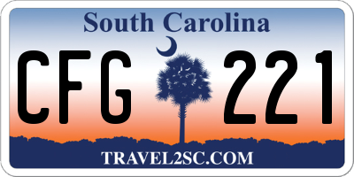 SC license plate CFG221