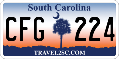 SC license plate CFG224