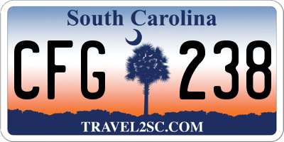 SC license plate CFG238