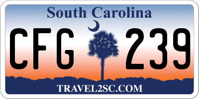 SC license plate CFG239