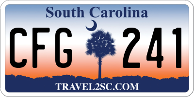 SC license plate CFG241